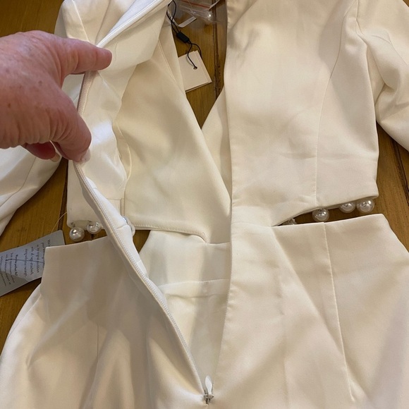 Lavish Alice cut-out detail blazer dress with pearl trim lined New size 0 - Picture 12 of 16